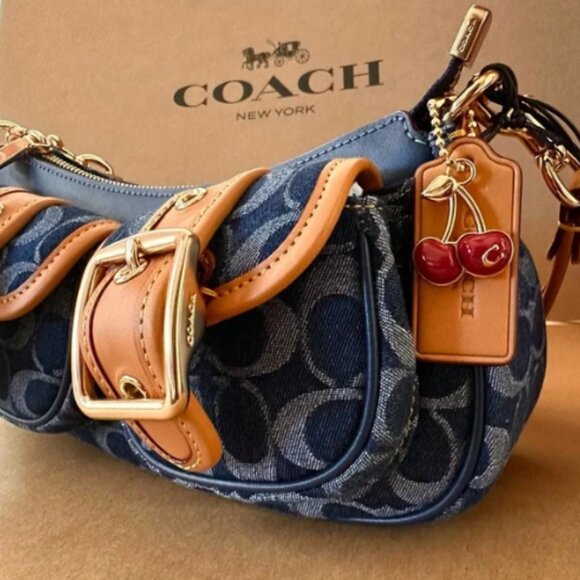 Coach Ashton bag in signature denim CY700 NWT - Picture 3 of 8